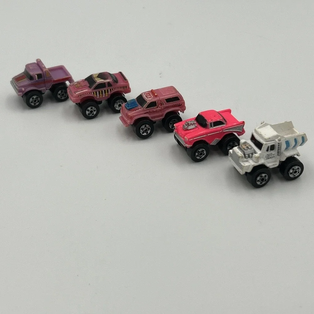 Lot (5) Road Champs Vtg 1980's Galoob Deluxe Micro Machines Monster Trucks Cars